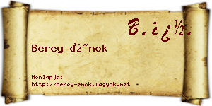 Berey Énok névjegykártya
